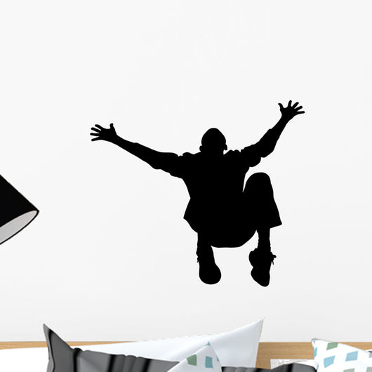 Man Falling Backwards Arms Wall Decal