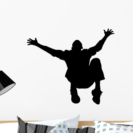 Man Falling Backwards Arms Wall Decal