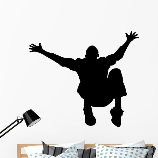 Man Falling Backwards Arms Wall Decal