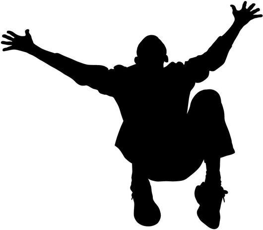 Man Falling Backwards Arms Wall Decal