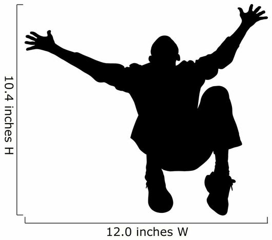 Man Falling Backwards Arms Wall Decal