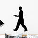 Man Holding Gun Silhouette Wall Decal