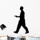 Man Holding Gun Silhouette Wall Decal