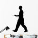 Man Holding Gun Silhouette Wall Decal