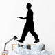 Man Holding Gun Silhouette Wall Decal