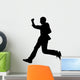 Man Suit Jumping Silhouette Wall Decal