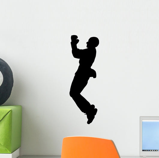 Man Suit Jumping Right Wall Decal