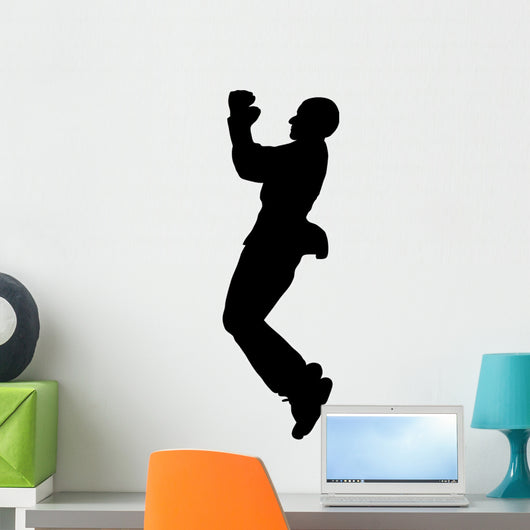 Man Suit Jumping Right Wall Decal
