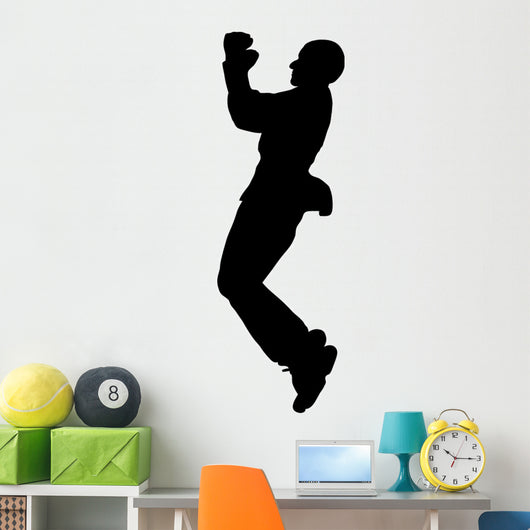 Man Suit Jumping Right Wall Decal
