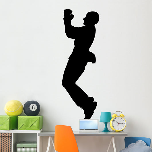 Man Suit Jumping Right Wall Decal