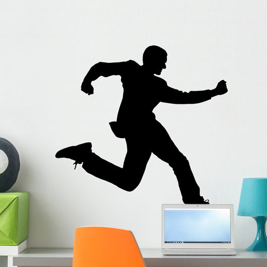 Man Suit Running Wall Decal