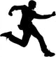 Man Suit Running Wall Decal