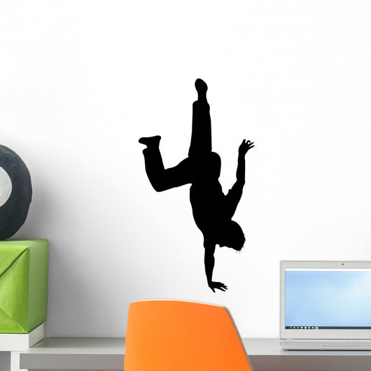 Man One Hand Stand Wall Decal