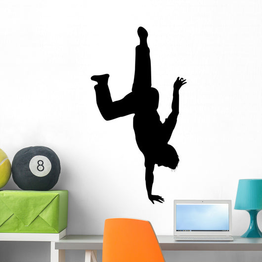 Man One Hand Stand Wall Decal