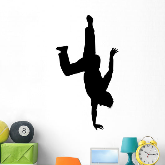 Man One Hand Stand Wall Decal