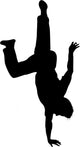 Man One Hand Stand Wall Decal