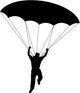 Man Parachuting Silhouette Wall Decal