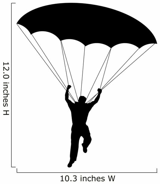 Man Parachuting Silhouette Wall Decal