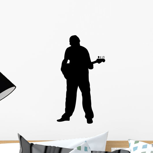 Man Playing Guitar Strumming Wall Decal