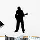 Man Playing Guitar Strumming Wall Decal