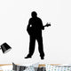 Man Playing Guitar Strumming Wall Decal
