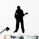 Man Playing Guitar Strumming Wall Decal