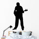 Man Playing Guitar Strumming Wall Decal