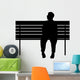 Man Sitting Park Bench Wall Decal