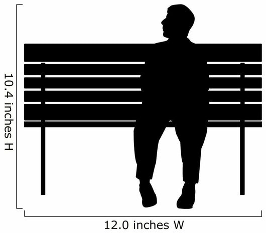 Man Sitting Park Bench Wall Decal