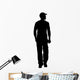 Man Standing with Baseball Wall Decal