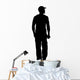 Man Standing with Baseball Wall Decal