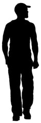 Man Standing with Baseball Wall Decal