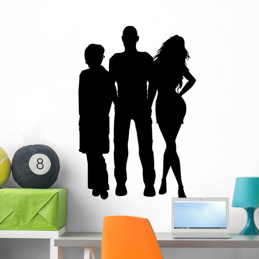Man with Two Women Wall Decal