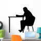 Older Man Desk Worried Wall Decal