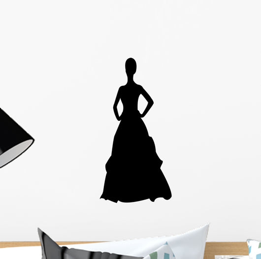 Woman Big Dress Pretty Wall Decal