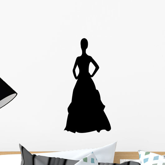Woman Big Dress Pretty Wall Decal