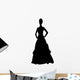 Woman Big Dress Pretty Wall Decal