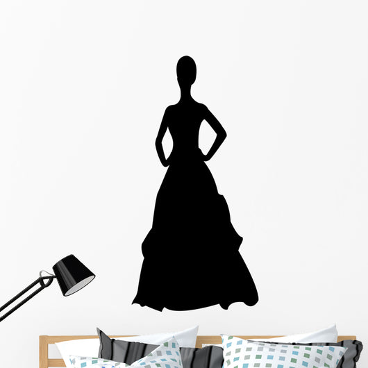 Woman Big Dress Pretty Wall Decal
