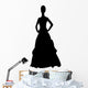 Woman Big Dress Pretty Wall Decal