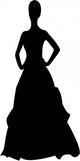 Woman Big Dress Pretty Wall Decal
