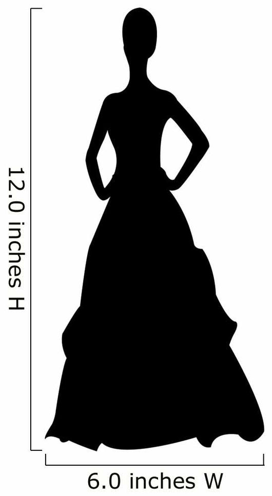 Woman Big Dress Pretty Wall Decal