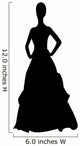 Woman Big Dress Pretty Wall Decal