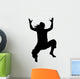 Woman Big Jump Long Wall Decal
