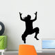 Woman Big Jump Long Wall Decal
