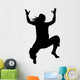 Woman Big Jump Long Wall Decal