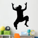 Woman Big Jump Long Wall Decal