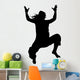 Woman Big Jump Long Wall Decal