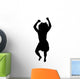 Woman Jumping Celebrate Silhouette Wall Decal
