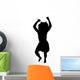 Woman Jumping Celebrate Silhouette Wall Decal