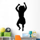 Woman Jumping Celebrate Silhouette Wall Decal